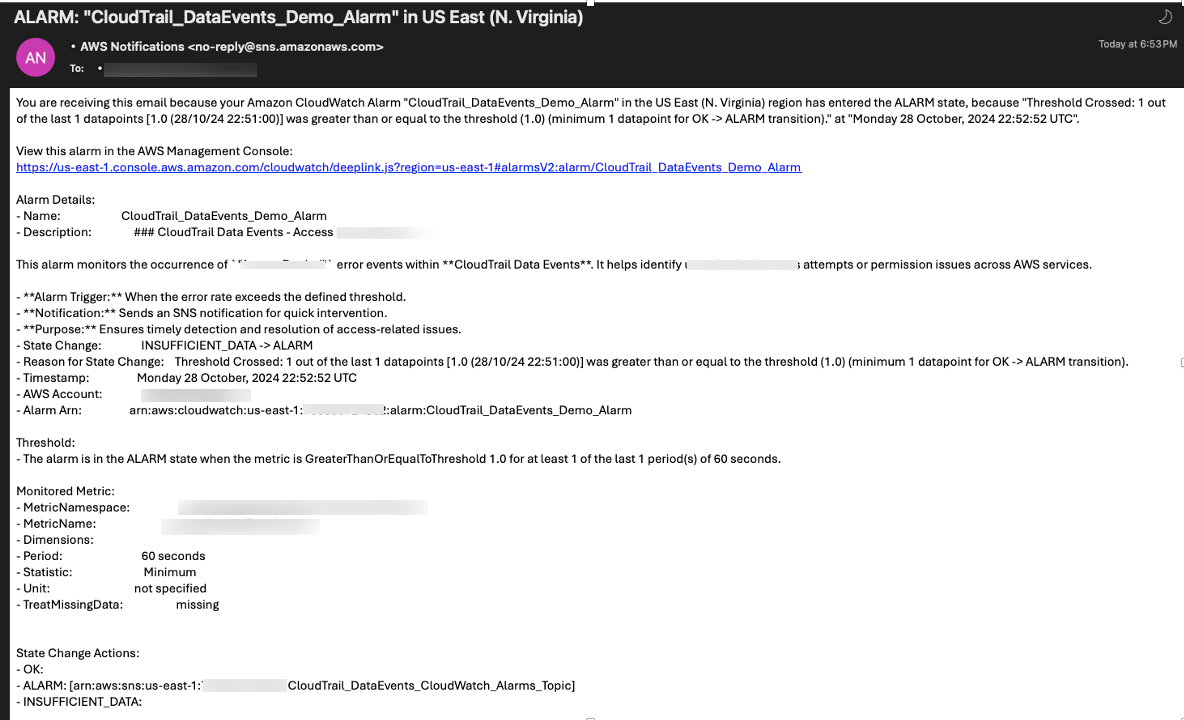 [Figure 8 – Email notification]